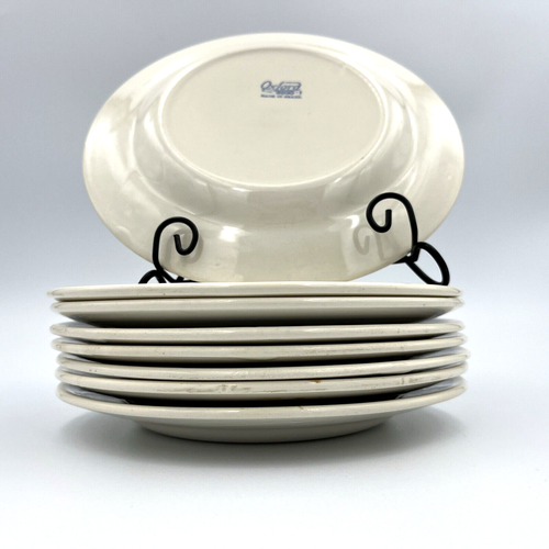 Juego de 8 Platos de Ensalada Oxford Azul Cebolla Floral Borde 7.25" Hecho en Brasil - Imagen 3 de 5