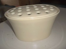 Southern Living at Home Yellow 2 Part Cut Flower Plant Ceramic Holder