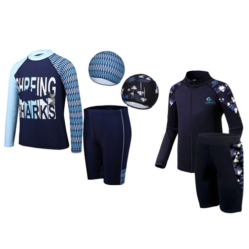Boys Outfits Bathing Swimsuit Pants Tracksuits UPF50+ Activewear Stretchy Pool - Picture 6 of 33