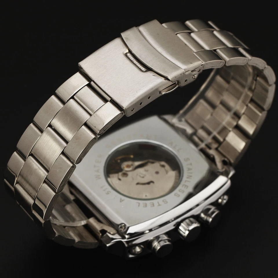 JARAGAR 不锈钢荧光日期 自动 机械绅士 手表 全新 — 第 4/4 张图片