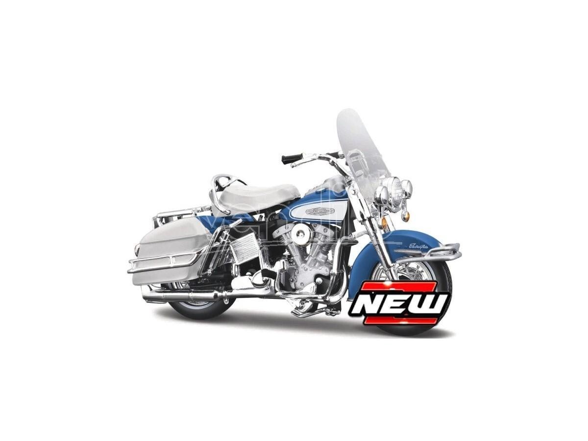 Maisto 1/18 HARLEY-DAVIDSON Motorcycle 1966 FLH ELECTRA Glide Blue