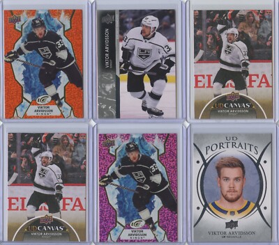 Viktor Arvidsson 6 Card Lot, Insert, Parallel, Various Year - Los Angeles Kings
