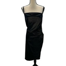Emerald Sundae Juniors' Sleeveless Side Ruched Bodycon Midi Dress - Black - 24