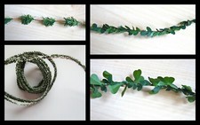 1m Girlande Drahtband Blumengirlande Dekogirlande Buchsgirlande Perlengirlande