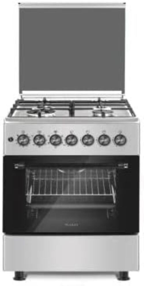 CUCINA LAREL 60X60 4 FUOCHI ACC. ELET FORNO ELETTRICO VENTILATO INOX GRIGLIE...