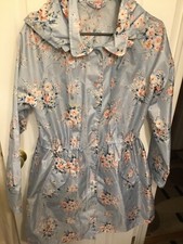 Rare Cath Kidston London Jacket Hooded Parka Sz M
