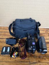 JVC GR-AX47U And GR-SXM920U VHS-C Video Camcorders with Cords Batteries Lot of 2