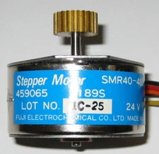 Fuji Stepper Motor / Alternator w/ Gear - Small Low Current AC Japan Alternator