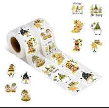 100 Gnomes Thank You ASSORTED 1" STICKERS LABELS SEALS BEE Sunflower