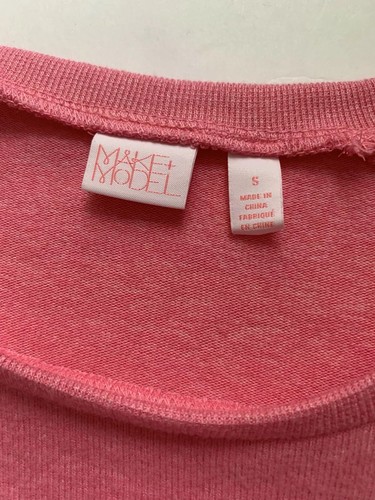 Make + Model Women PJ Long Sleeve Long Shirt Top Size Small Pink Nordstrom - Picture 7 of 7