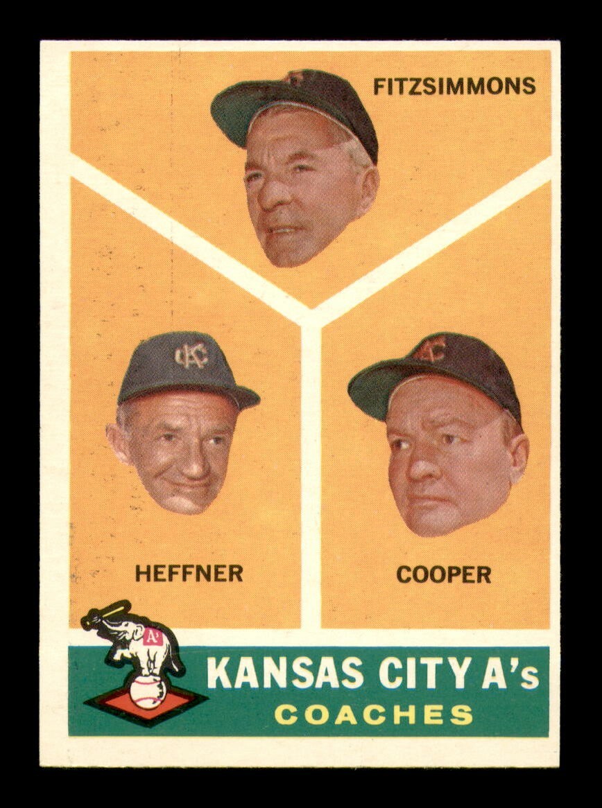 1960 Topps #462 KC A's Coaches NM-MT Vintage Baseball Card OBGcards