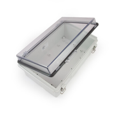 EKM UL Watertight Enclosure Hinged Latching Lid Plastic DIN Rail Mount #70