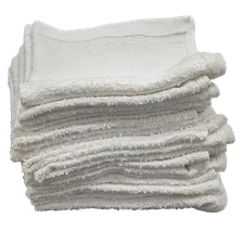 12x12 White Value Washcloths Rags Bath/Craft/Kitchen/Garage/Face 1 LB Per Dozen