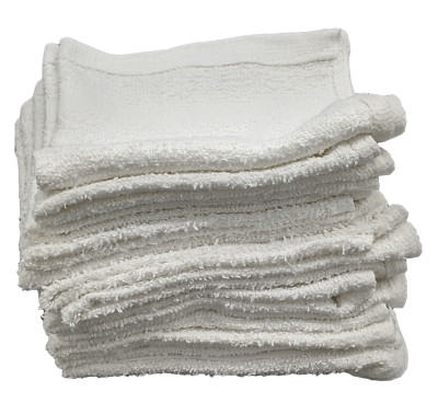 12x12 White Value Washcloths Rags Bath/Craft/Kitchen/Garage/Face 1 LB Per Dozen