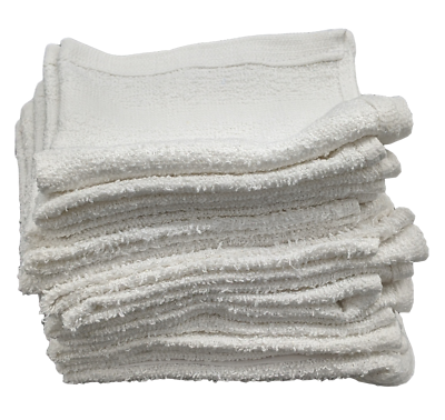 #ad 12x12 White Value Washcloths Rags Bath Craft Kitchen Garage Face 1 LB Per Dozen $18.99