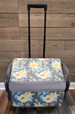 Everything Mary 4 Wheels Xtra Large Deluxe Sewing Machine Storage Case Floral