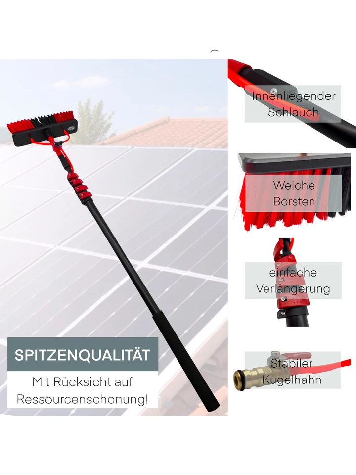 [G] Teleskop-Waschbürste 3,6m  / 4,6m / 7m Teleskop Waschbürste Reinigungsbürste - Bild 3 von 4