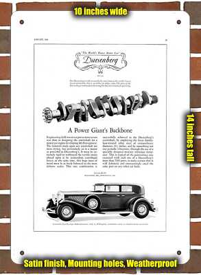 METAL SIGN - 1930 Duesenberg Vintage Ad 05