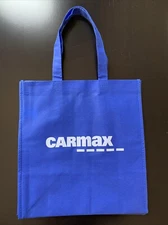 Car Max Blue w/White Reusable Tote Shopping Bag 13.5x12.5x8”
