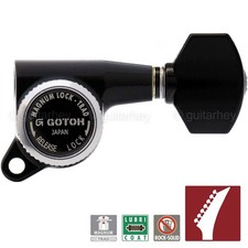New Gotoh Sg381-07 Mgt 7 In Line Locking Tuners Set Non-staggered - Black New Gotoh Sg381-07 Mgt 7 In Line Locking Tuners Set Non-staggered - Black