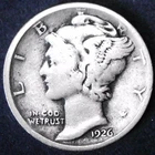1926 D Mercury Dime 90% Silver Denver Mint *Fine*