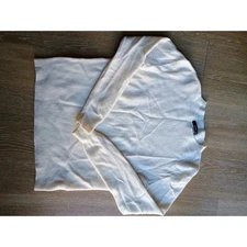 Assual 100% wool cream Crew neck sweater XL quiet luxury old money warm cozy 