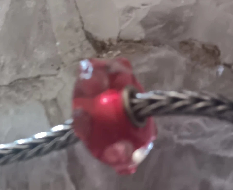 TROLLBEADS Cuentas Rosa Rojo Rosado Transparente Raro  Foto 2 de 4