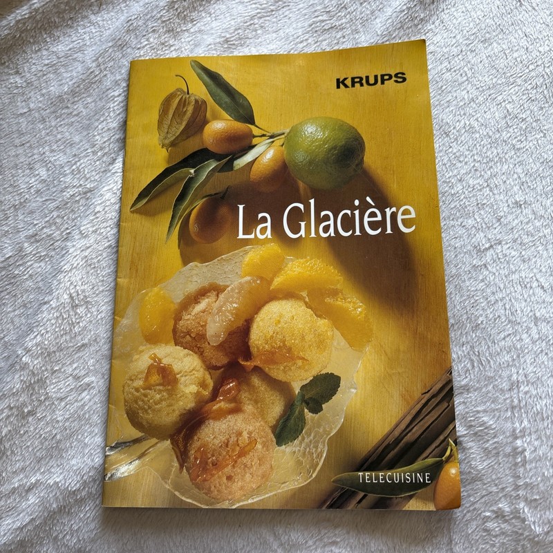 Krups La Glaciere Ice Cream Maker Recipe Booklet