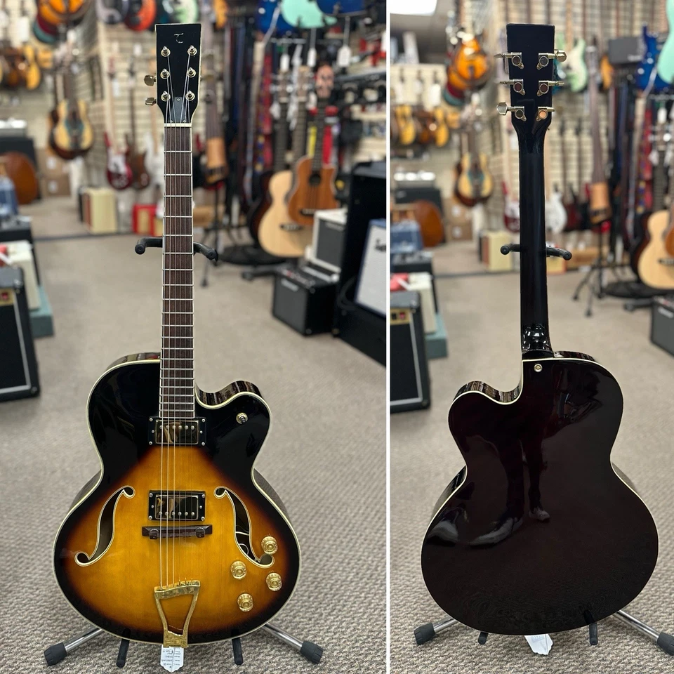 Guitarra Eléctrica Tanglewood (Sin Etiqueta) Cuerpo Hueco Archtop Sunburst Foto 2 de 4
