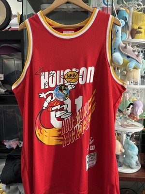 ウェア Cactus Jack by Travis Scott Rockets Travis Scott Houston Rockets Jersey Mens XL Red NBA Mitchell