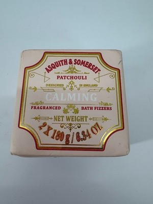 NIP Asquith & Somerset CALMING Patchouli 2x180g  Fragrance Bath Fizzers England