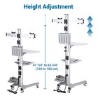 Yescom NexusX Commander Max Mobile PC Stand w/ 2 Poles 2 Monitor for 32" Screen — photo 7