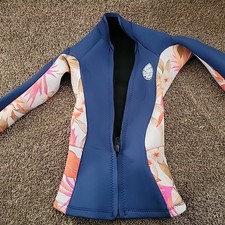 RIP CURL muta donna 4 blu navy floreale manica lunga top