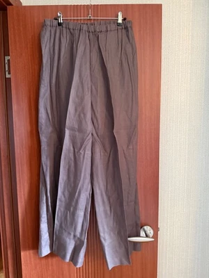 Sarah Pacini Italy Drawstring Lilac Linen Pants M/L BNWOT FREE US S/H - Image 1 of 4