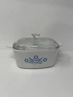 VTG CorningWare Blue Cornflower A-1 1/2-B 1.5 Qt Casserole Dish w/ Lid PYREX A7C