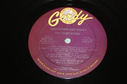 THE TEMPTATIONS - Sing Smokey (OG/Original 1965 Mono Vinyl LP) - Picture 3 of 3