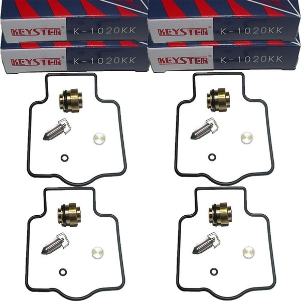 4X Vergaser Reparatursatz FüR Kawasaki ZX9R 900 ZZR1100 ZZR1200 Keyster 4 Kits-image