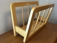 Vintage Beechwood Danish Modern Magazine Rack