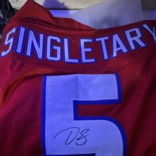 Devin Singletary Buffalo Bills Football Jersey Autographed Beckett Authenticated