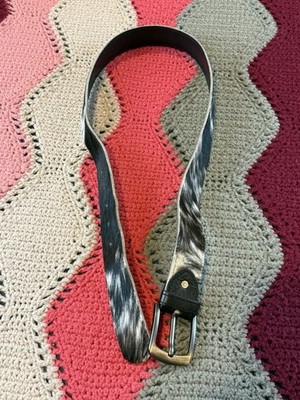 Vintage CRAZY TRAIN CO. Bohemian Cow hair 34  Belt
