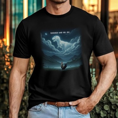 Remember Who You Are Dinosaurier Huhn T-Shirt lustig Hahn T Rex Geschenk Shirt Top