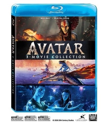 Avatar 3-Movie Collection (Blu-ray + Digital, 2026) Fire and Ash - Brand New