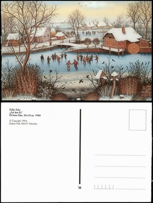 Postcard artist card Zeljko Seles ''on the ice'' 1994