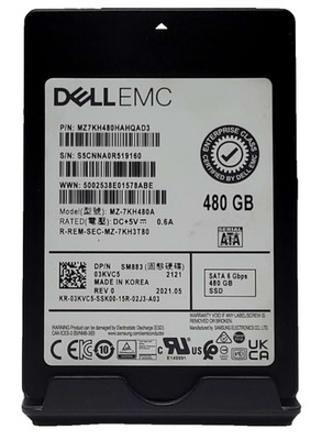 DELL SAMSUNG SM883 480GB 2.5'' SATA SSD SOLID STATE DRIVE 3KVC5 99% HEALTH