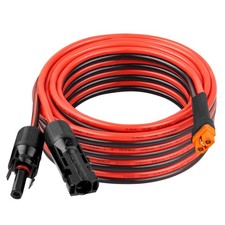 10AWG 20FT Solar to XT60i Extension Cable 3 6 10 35 50 75 20FT, Red and Black