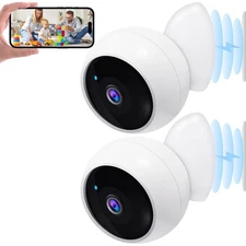 Security Cameras Wireless Outdoor Magnetic 2pack Installfree Indoor Smart 2k Wi