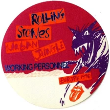 Rolling Stones 1990 Steel Wheels Concert Tour Working Crew Backstage Pass
