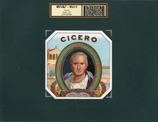 RARE Old Original CICERO Cigar Label - FAMOUS ROMAN STATESMAN & PHILOSOPHER