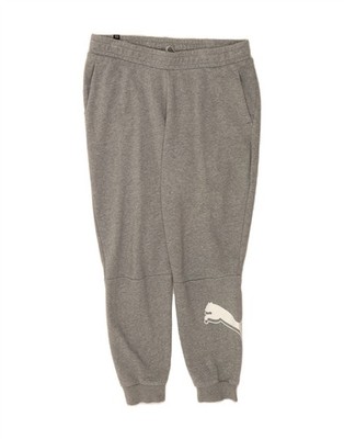PUMA Mens Graphic Tracksuit Trousers Joggers Large  Grey CN03