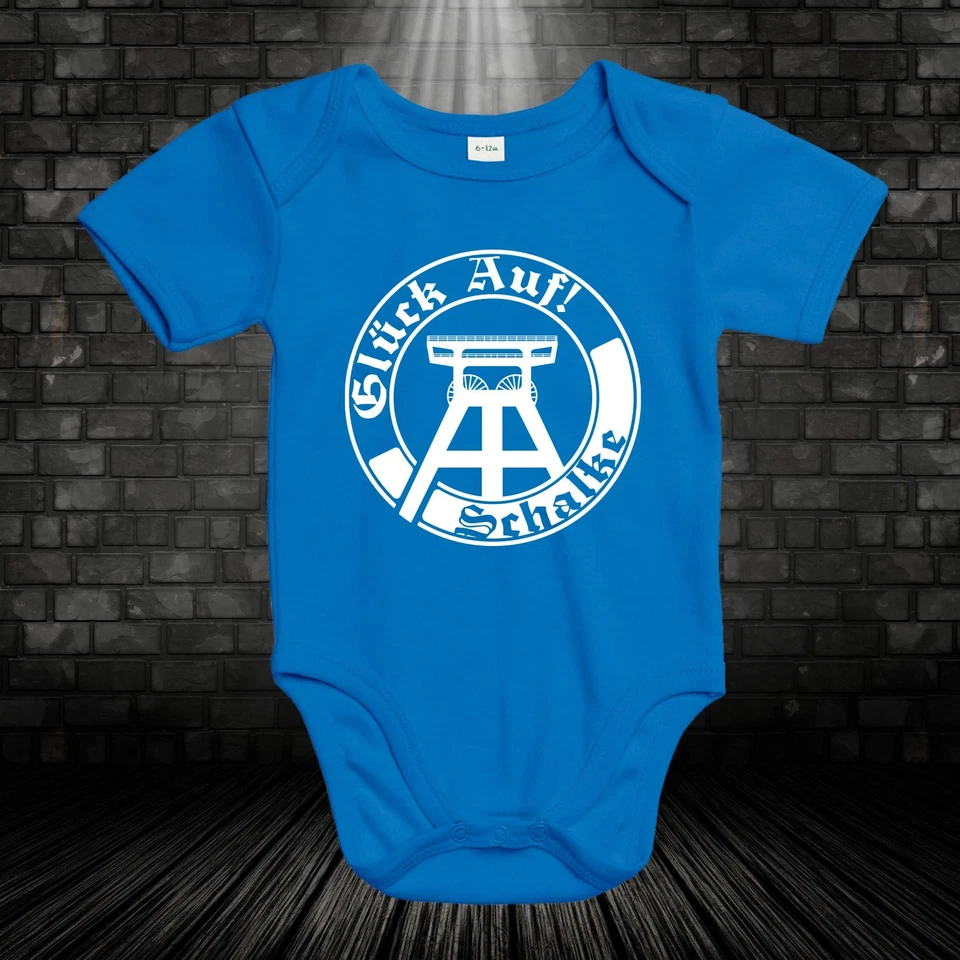 BABYBUGZ Glück Auf Baby Body Bodysuit Strampler Kind Geschenk Steiger Ruhrpott Schalke